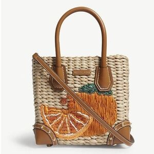 🔹️ Michael Kors🔹️Malibu Medium Straw Crossbody Bag